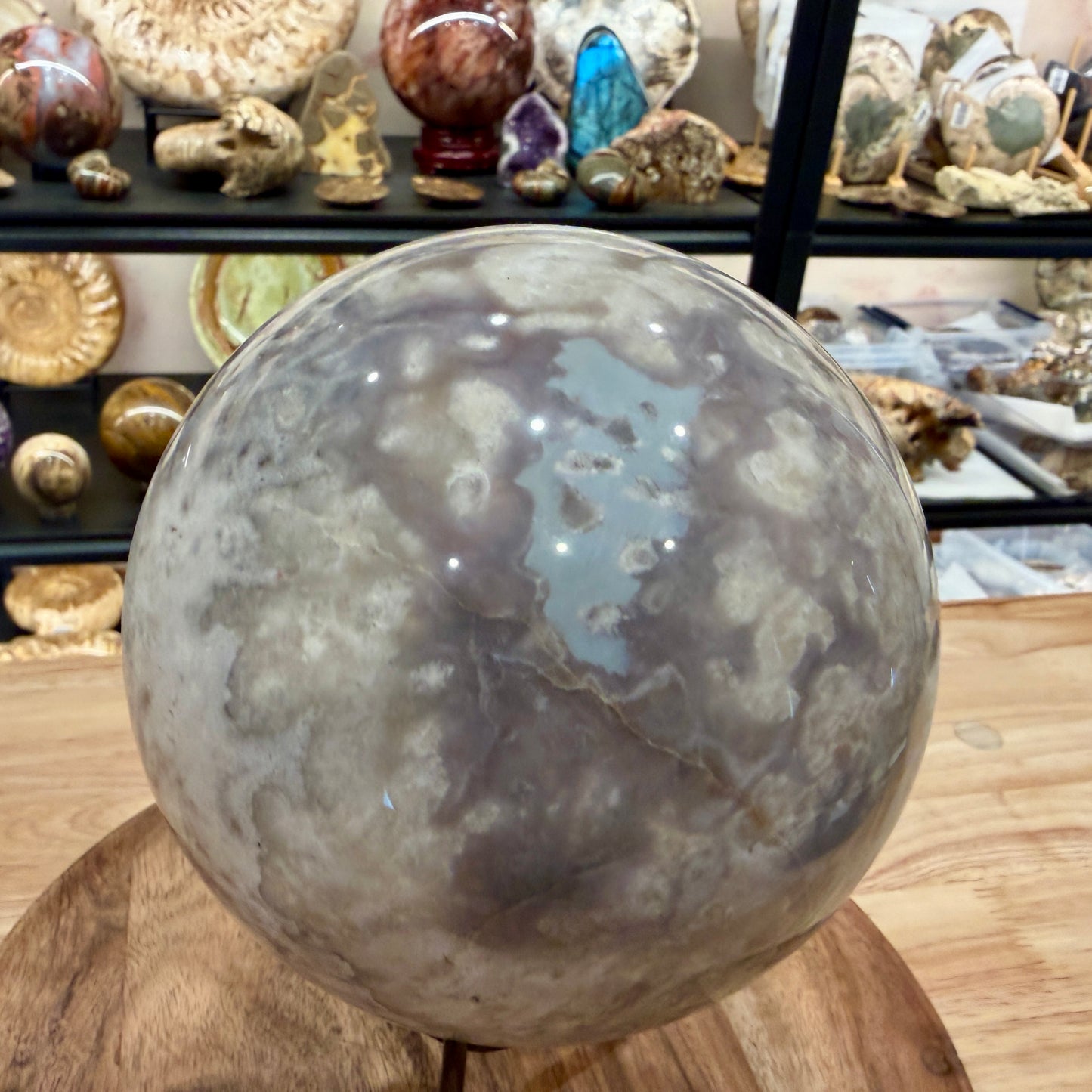 Flower Agate Sphere 6.14"