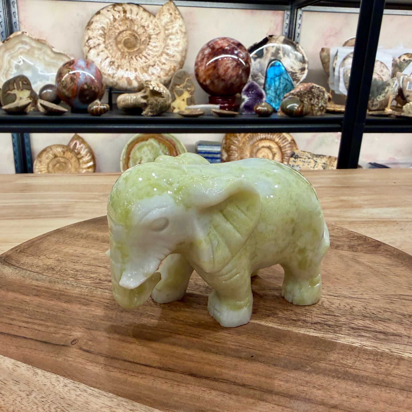 Hand-Carved Lantian Jade Elephant | 1.6lb