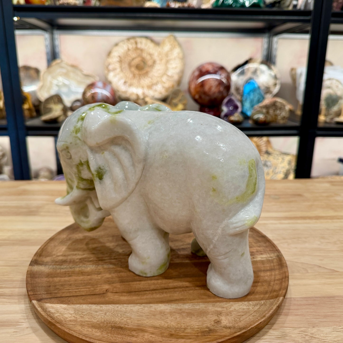 Hand-Carved Lantian Jade Elephant | 13.02lb