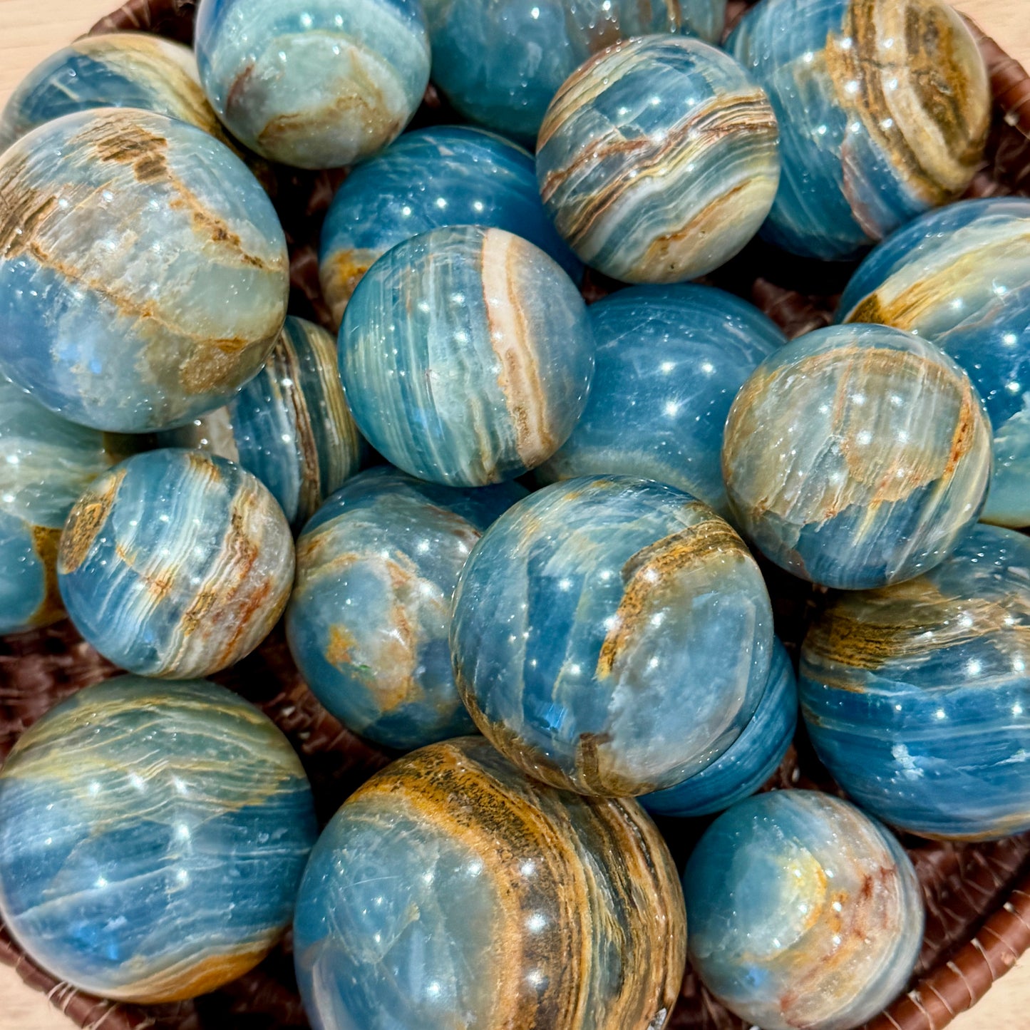 Brazilian Blue Onyx Spheres | In Select Sizes