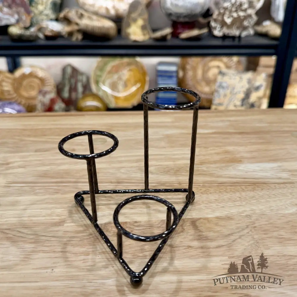 3-Tier Triangle Sphere Stand | Multiple Colors - Gunmetal Black - Stands & Accessories