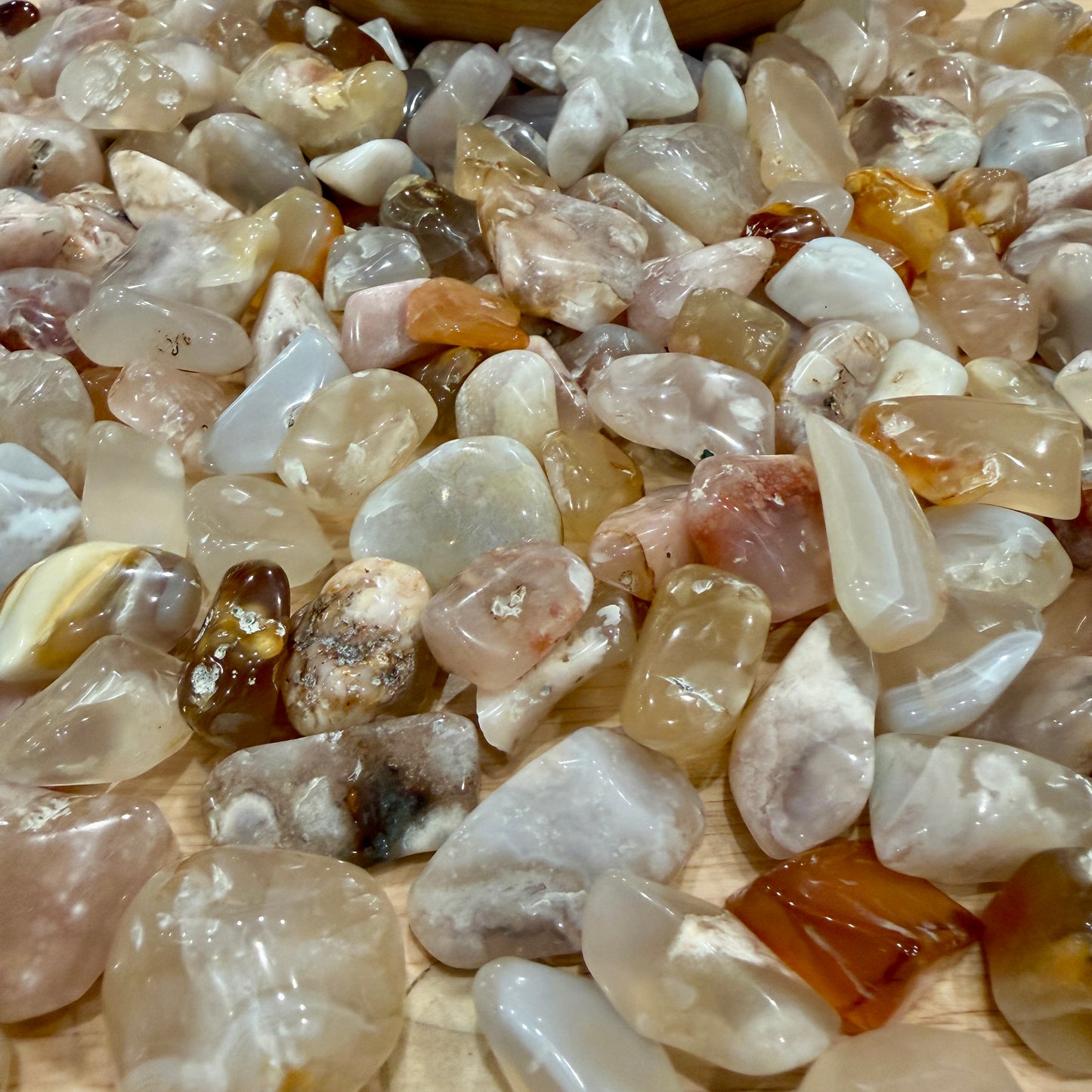 Tumbled Flower Agate (½ lb) | Freeform