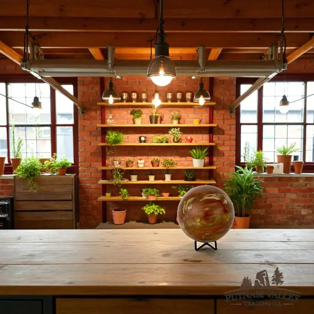 Authentic Petrified Wood Sphere 5.4" - Putnam Valley Trading Co.