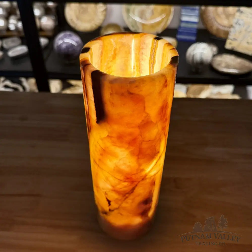 Banded Calcite Lamp 11.75’’ | Pakistan Banded Onyx - Lamp