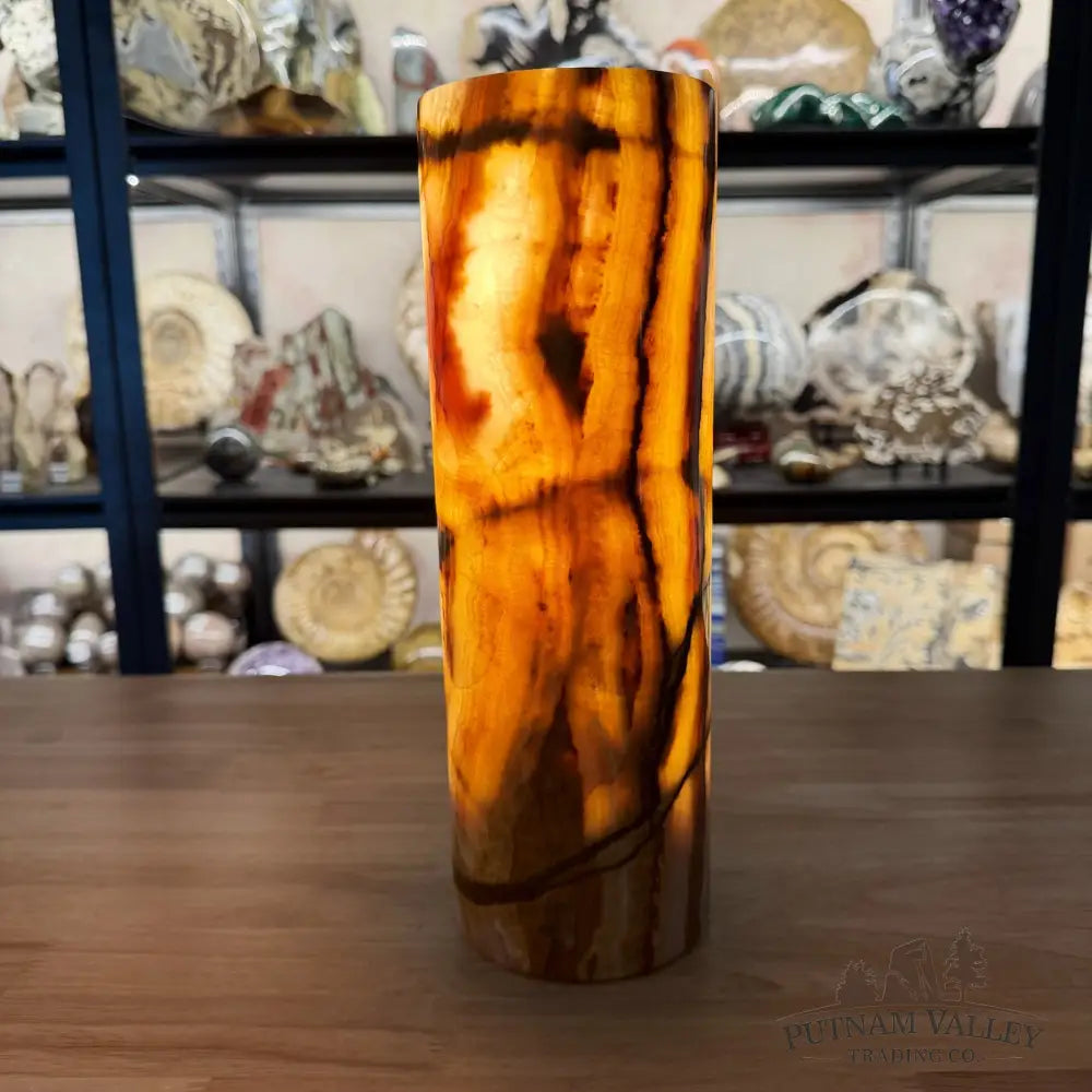 Banded Calcite Lamp 11.75’’ | Pakistan Banded Onyx - Lamp