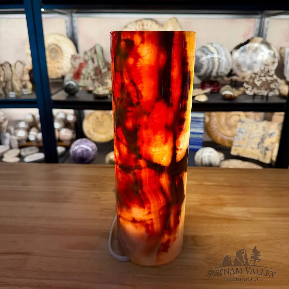 Banded Calcite Lamp 11.75’’ 6.0 - Lamp