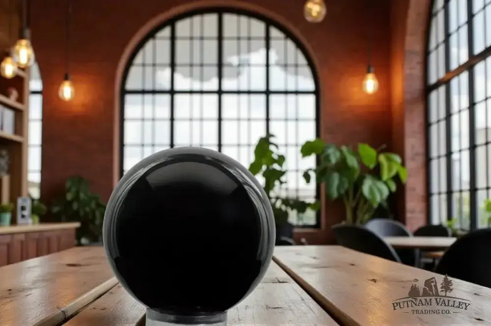 Black Obsidian Sphere 5.77" - Putnam Valley Trading Co.