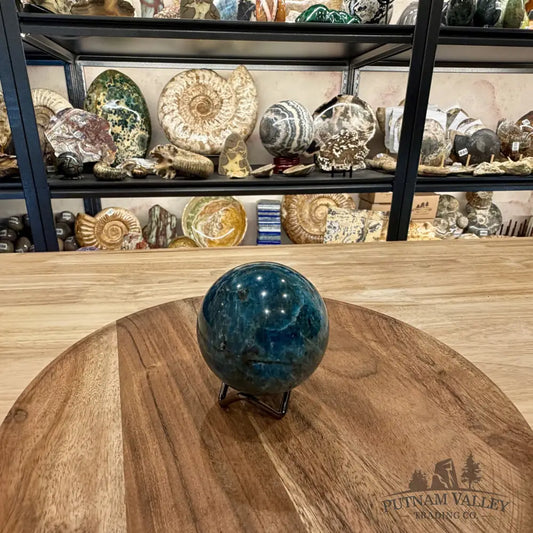 Blue Apatite Sphere 2.79’’ | Madagascar - Sphere