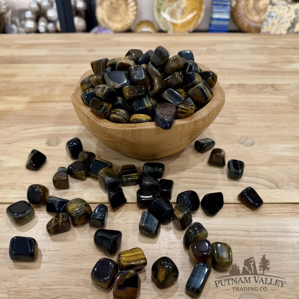 Blue Tiger Eye Tumbles (½ lb) - Tumbled Stone