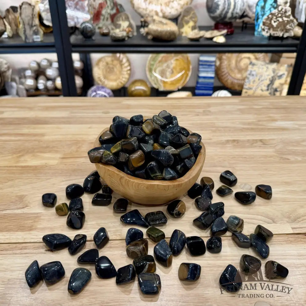 Blue Tiger Eye Tumbles (½ lb) - Tumbled Stone