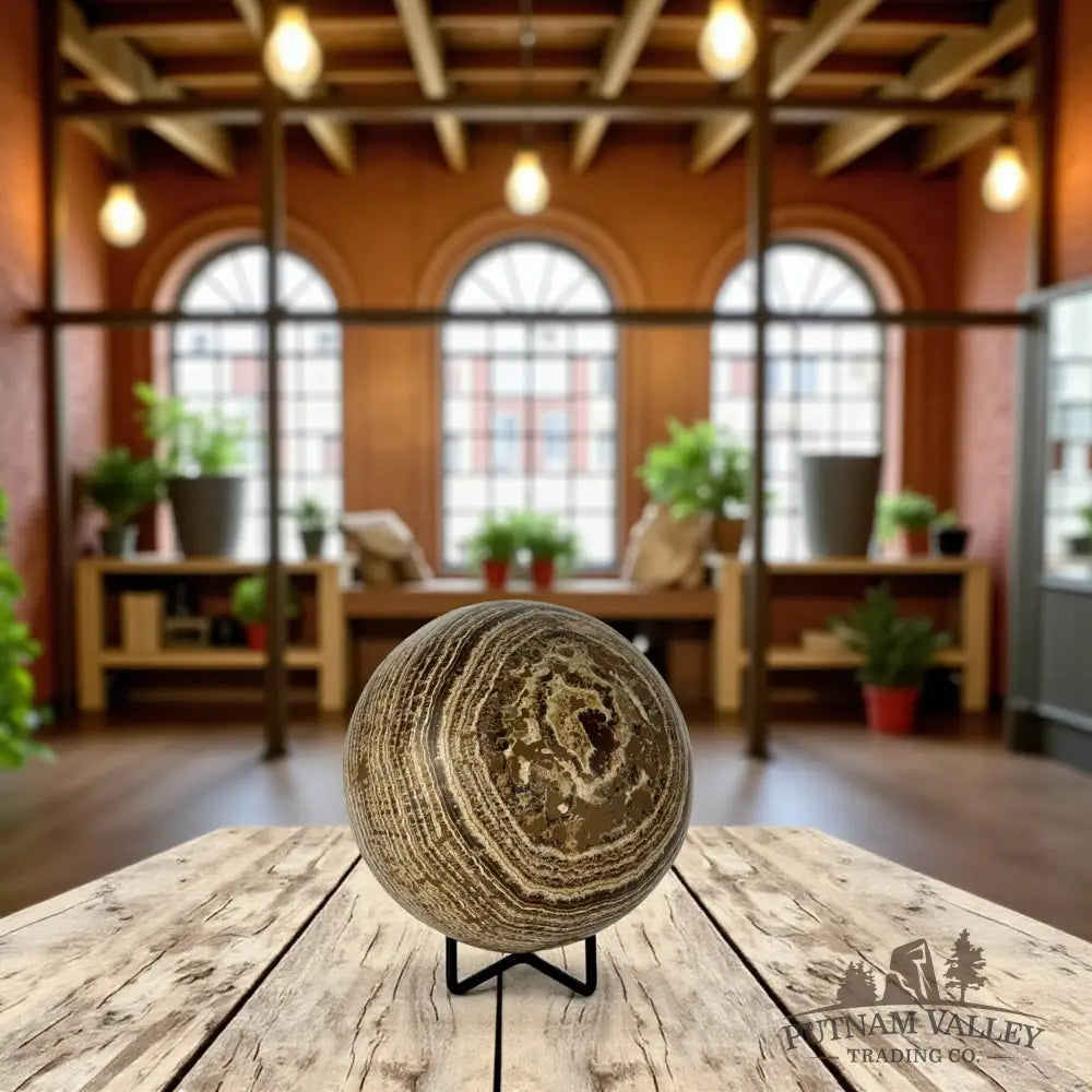 Brown Aragonite Sphere Sphere