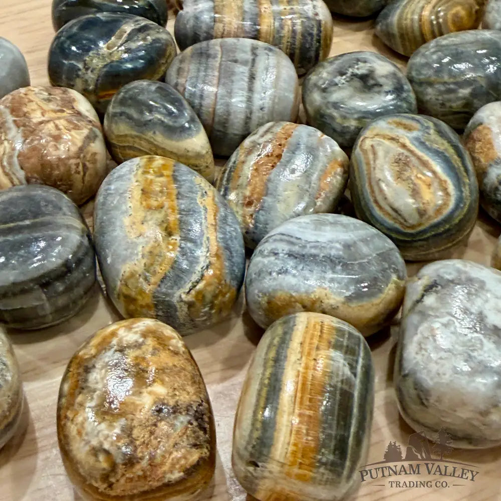 Brown Zebra Calcite Tumbles (½ lb) - Tumbled Stone