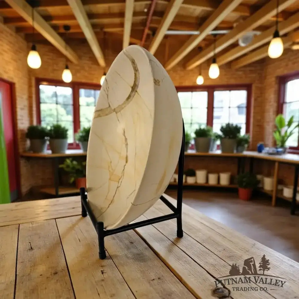 Burma Teak Marble Bowl 12" - Putnam Valley Trading Co.