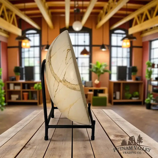 Burma Teak Marble Bowl 12" - Putnam Valley Trading Co.