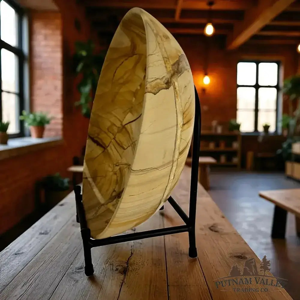 Burma Teak Marble Bowl 12" - Putnam Valley Trading Co.