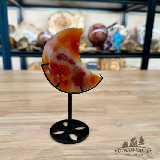 Carnelian Moon on Metal Stand 5.95’’ - Moon