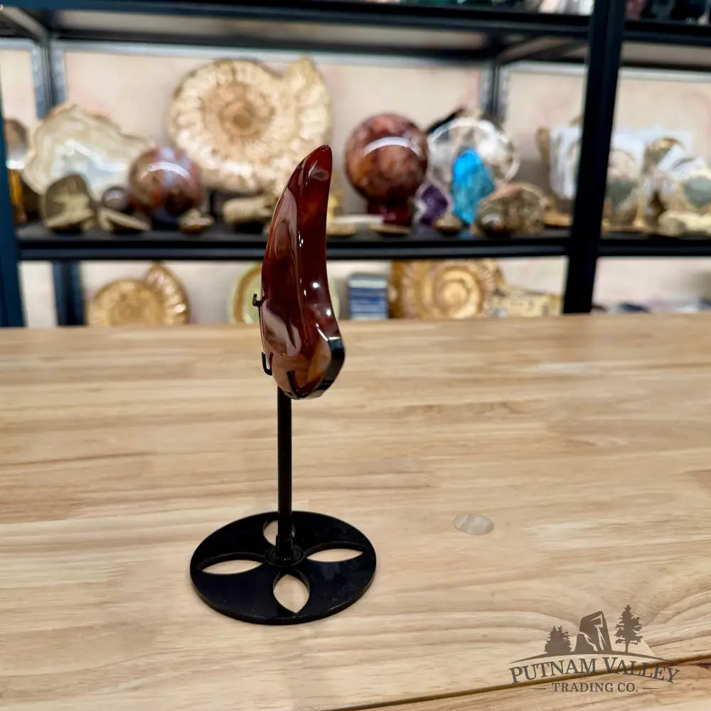 Carnelian Moon on Metal Stand 6.93’’ - Moon
