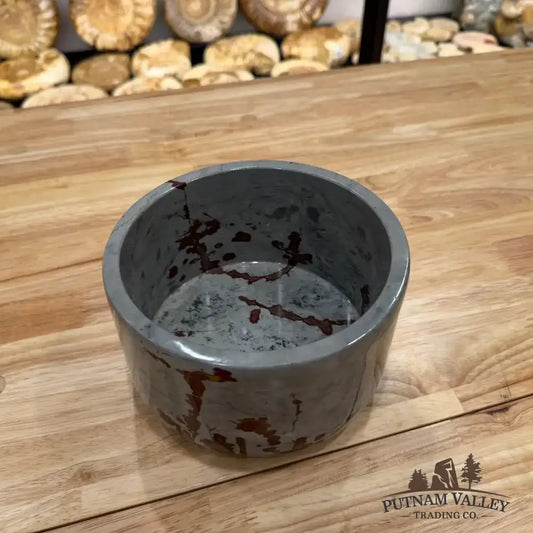 Chinese Painting Stone Bowl - Putnam Valley Trading Co.