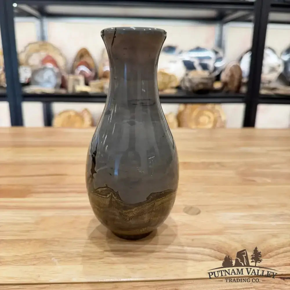 Chinese Painting Stone Gourd Vase - Putnam Valley Trading Co.