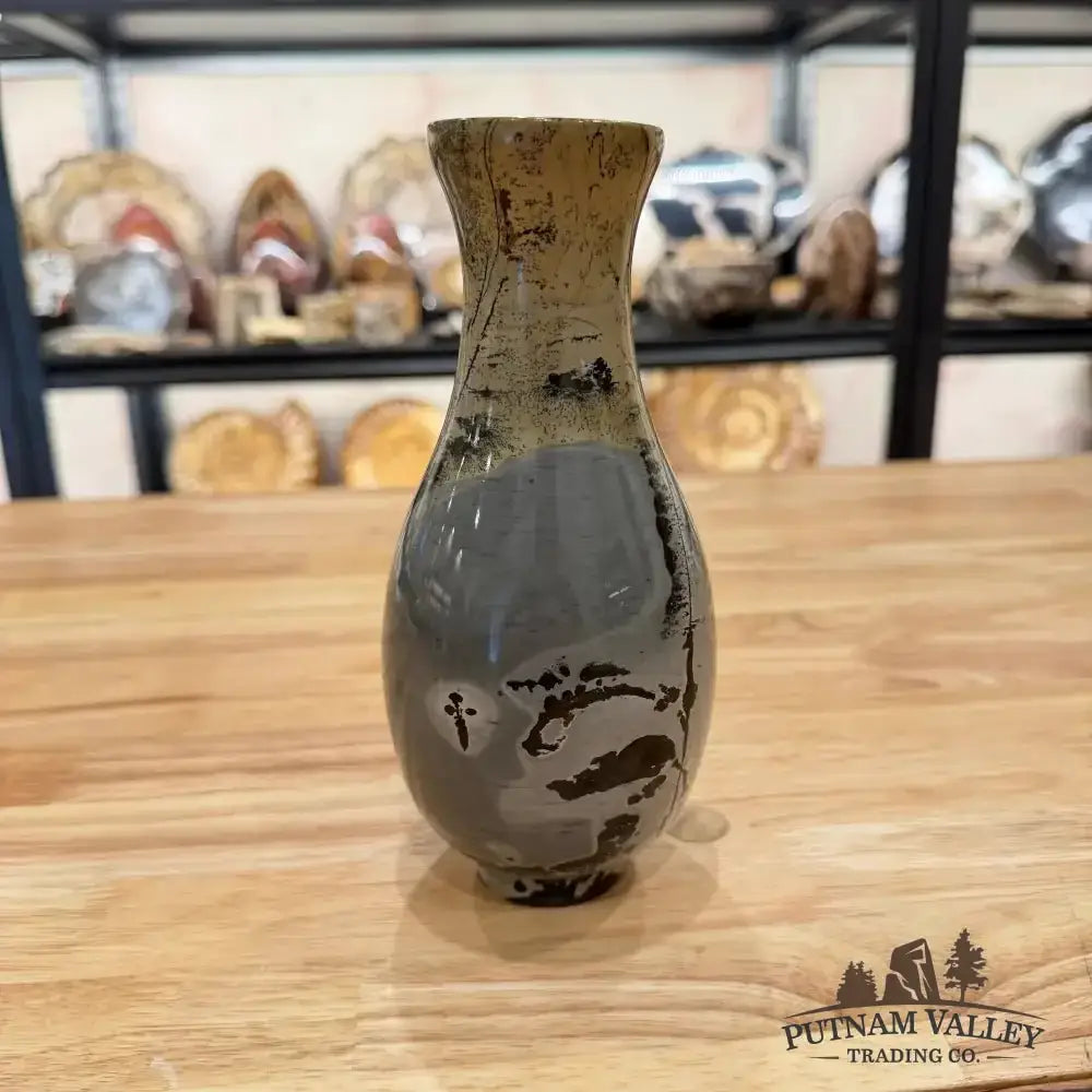 Chinese Painting Stone Gourd Vase - Putnam Valley Trading Co.