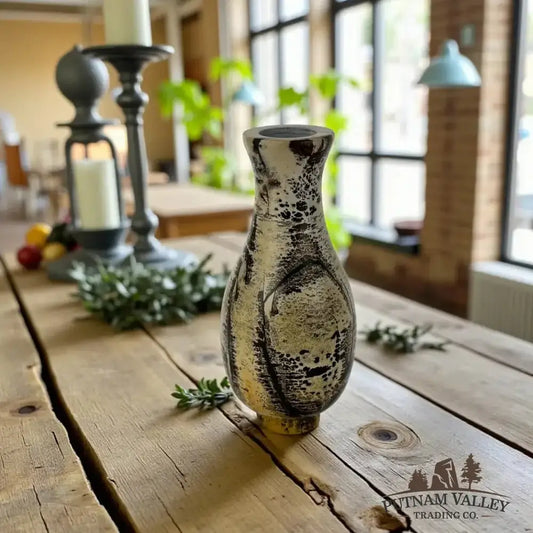 Chinese Painting Stone Gourd Vase - Putnam Valley Trading Co.