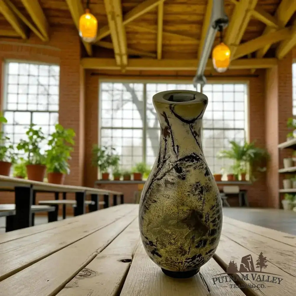 Chinese Painting Stone Gourd Vase - Putnam Valley Trading Co.