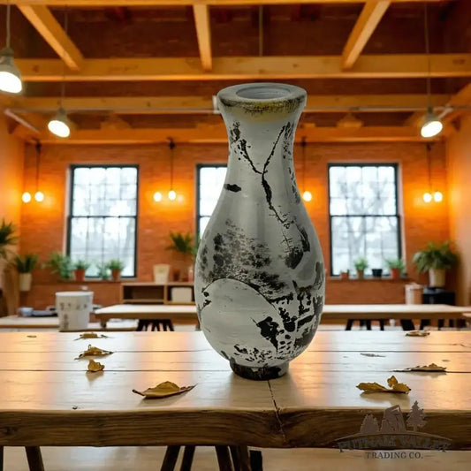 Chinese Painting Stone Gourd Vase - Putnam Valley Trading Co.