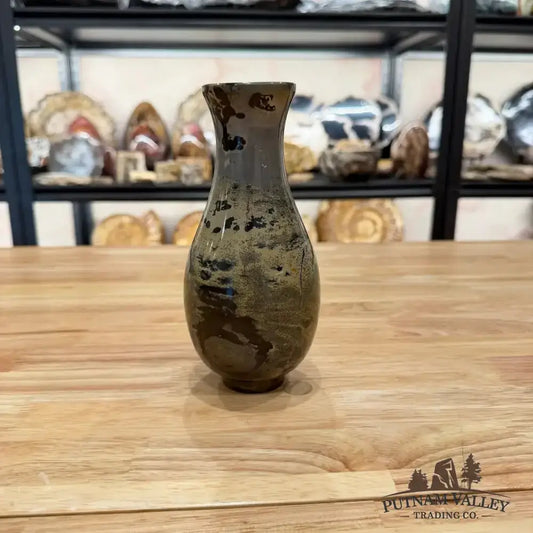 Chinese Painting Stone Gourd Vase - Putnam Valley Trading Co.