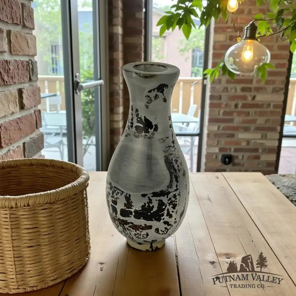 Chinese Painting Stone Gourd Vase - Putnam Valley Trading Co.