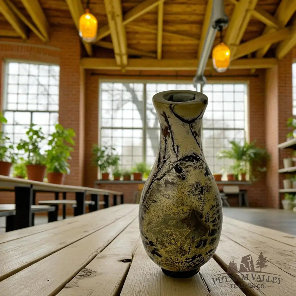 Chinese Painting Stone Gourd Vase Vase