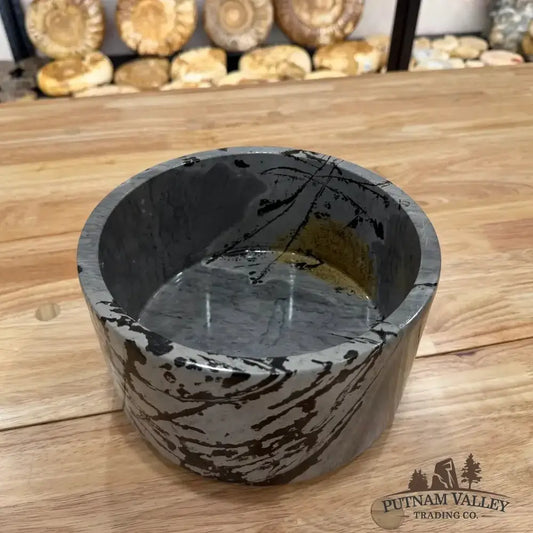 Chinese Painting Stone Large Bowl - Putnam Valley Trading Co.