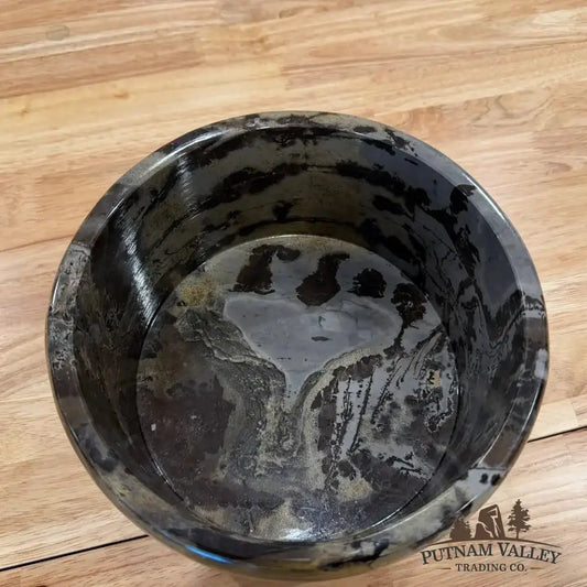 Chinese Painting Stone Large Bowl - Putnam Valley Trading Co.