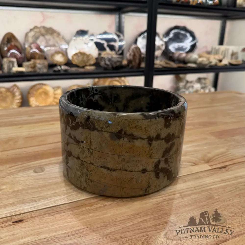 Chinese Painting Stone Large Bowl Bowl