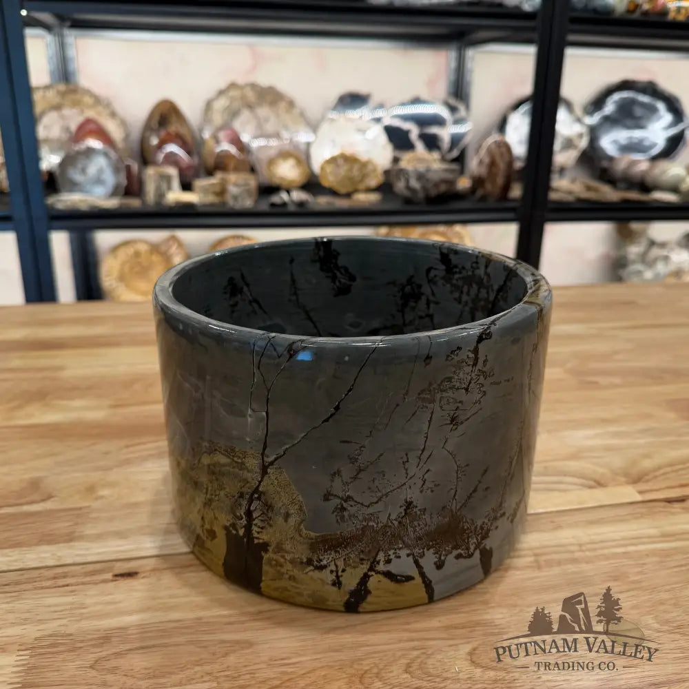 Chinese Painting Stone Large Bowl Bowl