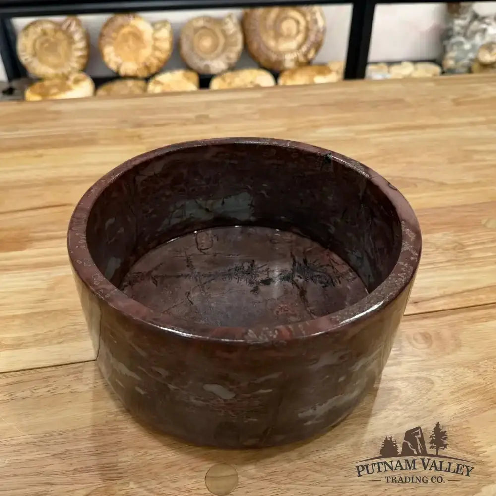 Chinese Painting Stone Large Bowl - Putnam Valley Trading Co.