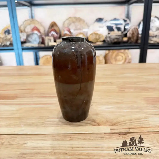 Chinese Painting Stone Ovoid Vase - Putnam Valley Trading Co.