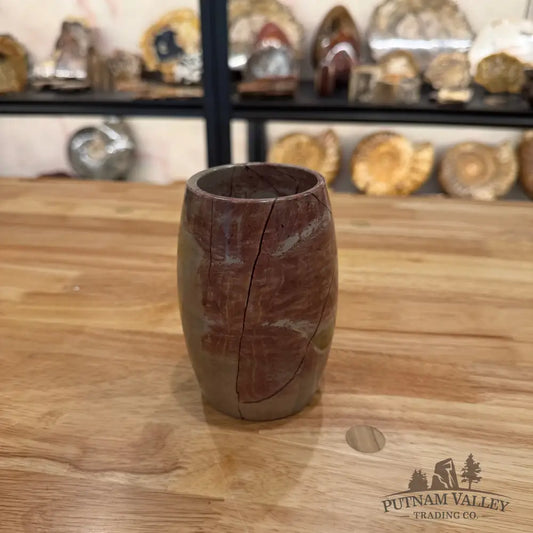 Chinese Painting Stone Pen Holder Vase