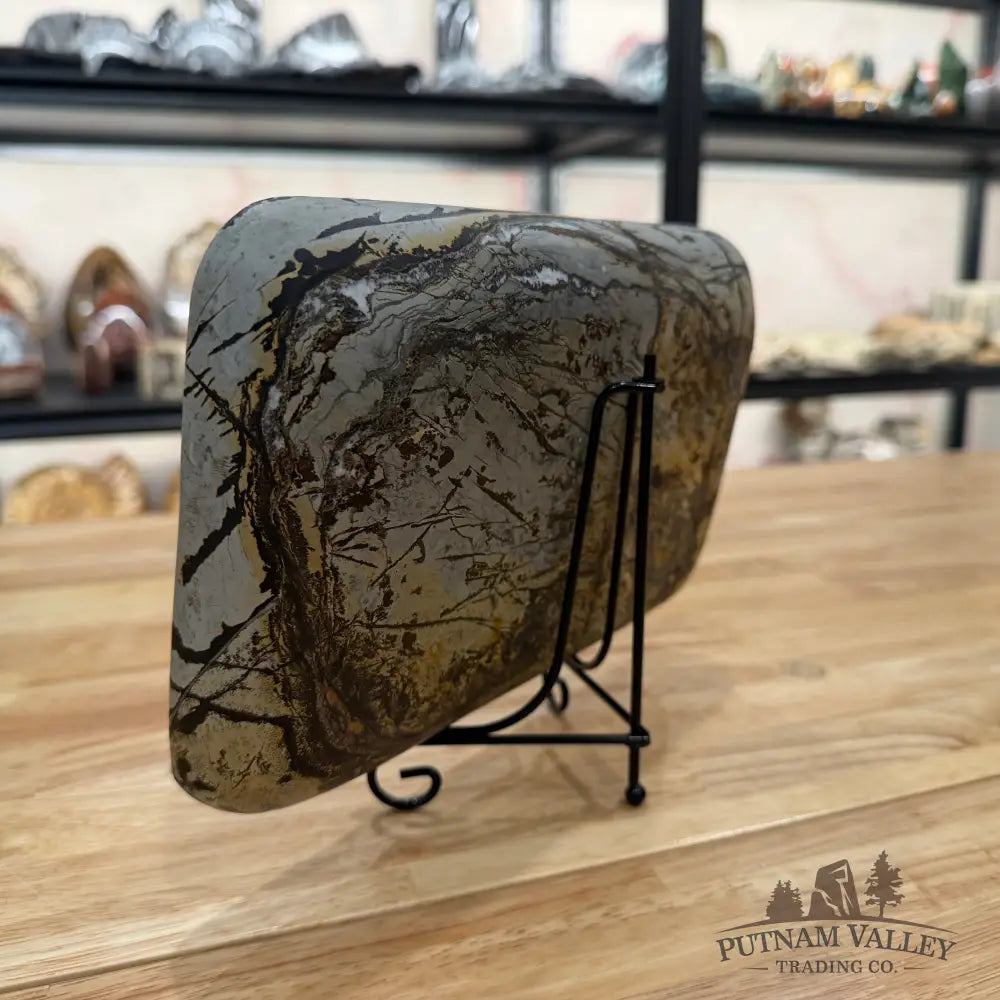 Chinese Painting Stone Rectangle Plate Plate