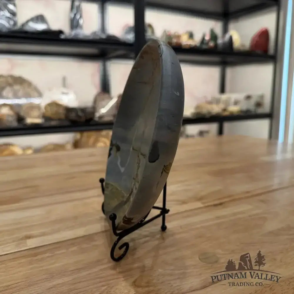 Chinese Painting Stone Round Plate - Putnam Valley Trading Co.