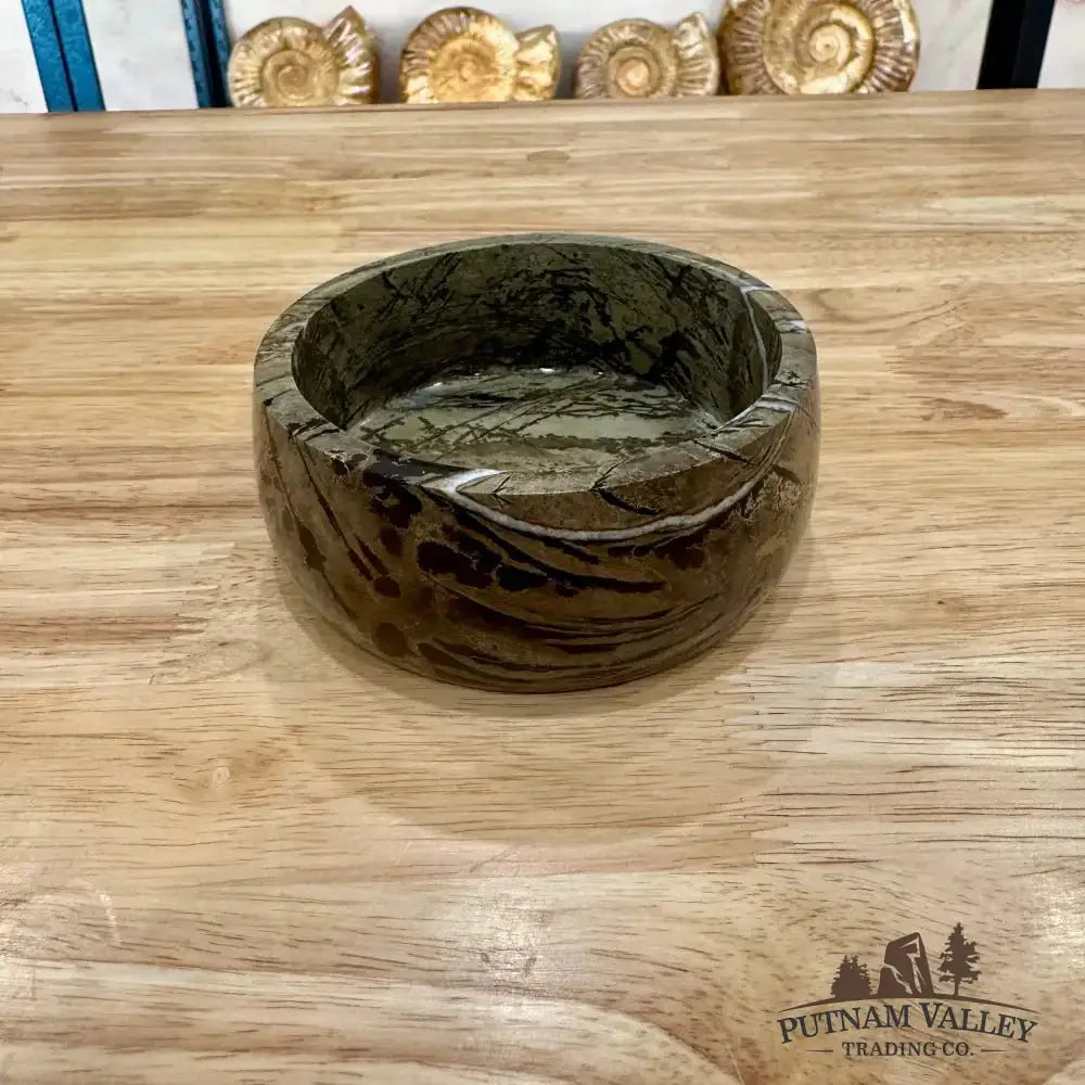 Chinese Painting Stone Small Bowl - Putnam Valley Trading Co.