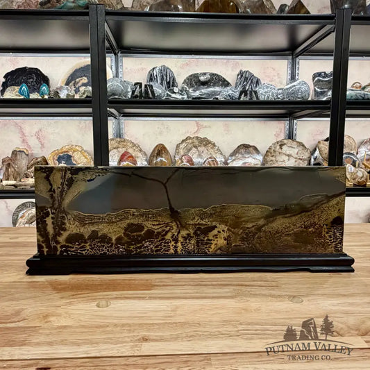 Chinese Painting Stone Table Accent 20.75’’ Accent