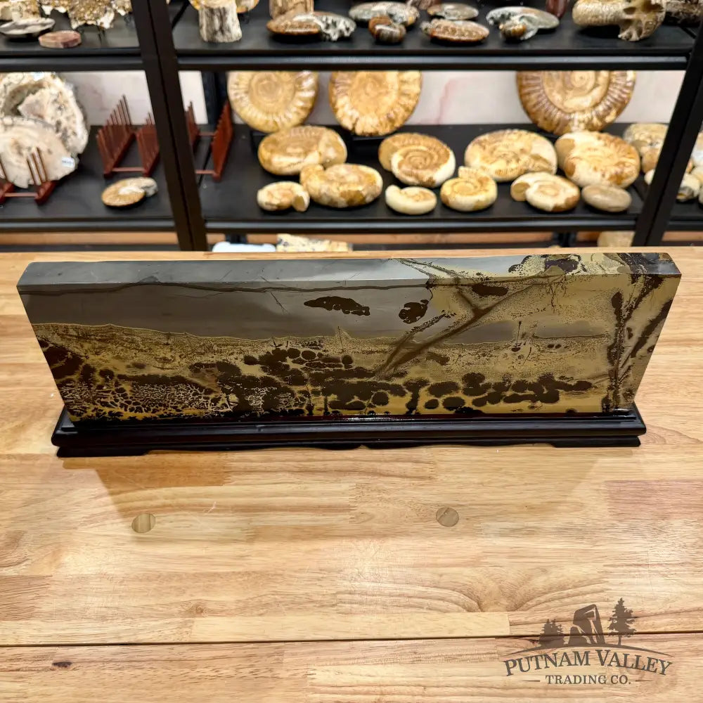 Chinese Painting Stone Table Accent 21’’ Accent