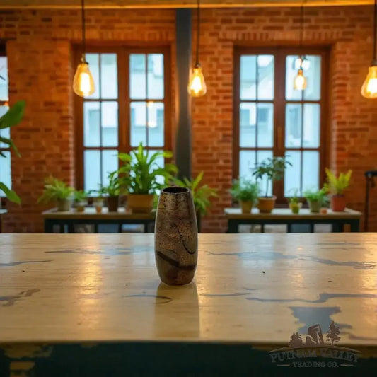 Chinese Painting Stone Torpedo Vase - Putnam Valley Trading Co.