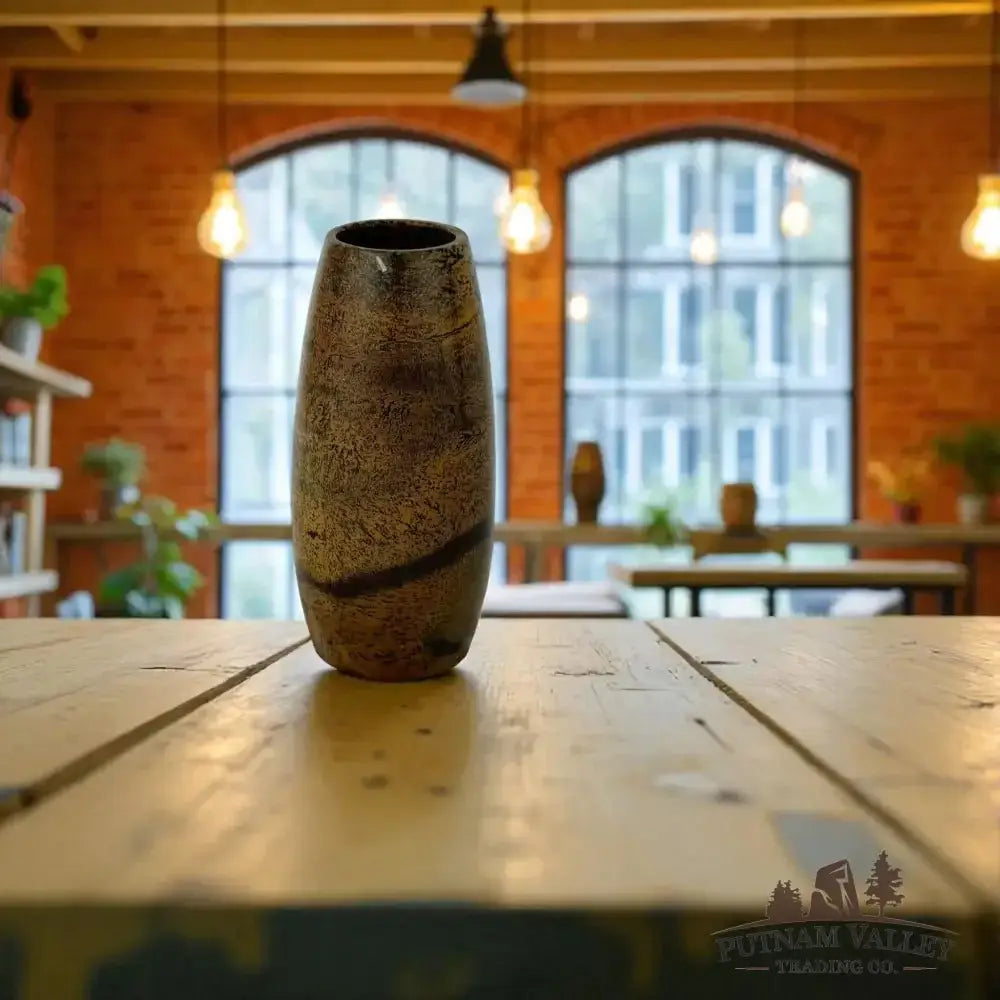 Chinese Painting Stone Torpedo Vase - Putnam Valley Trading Co.