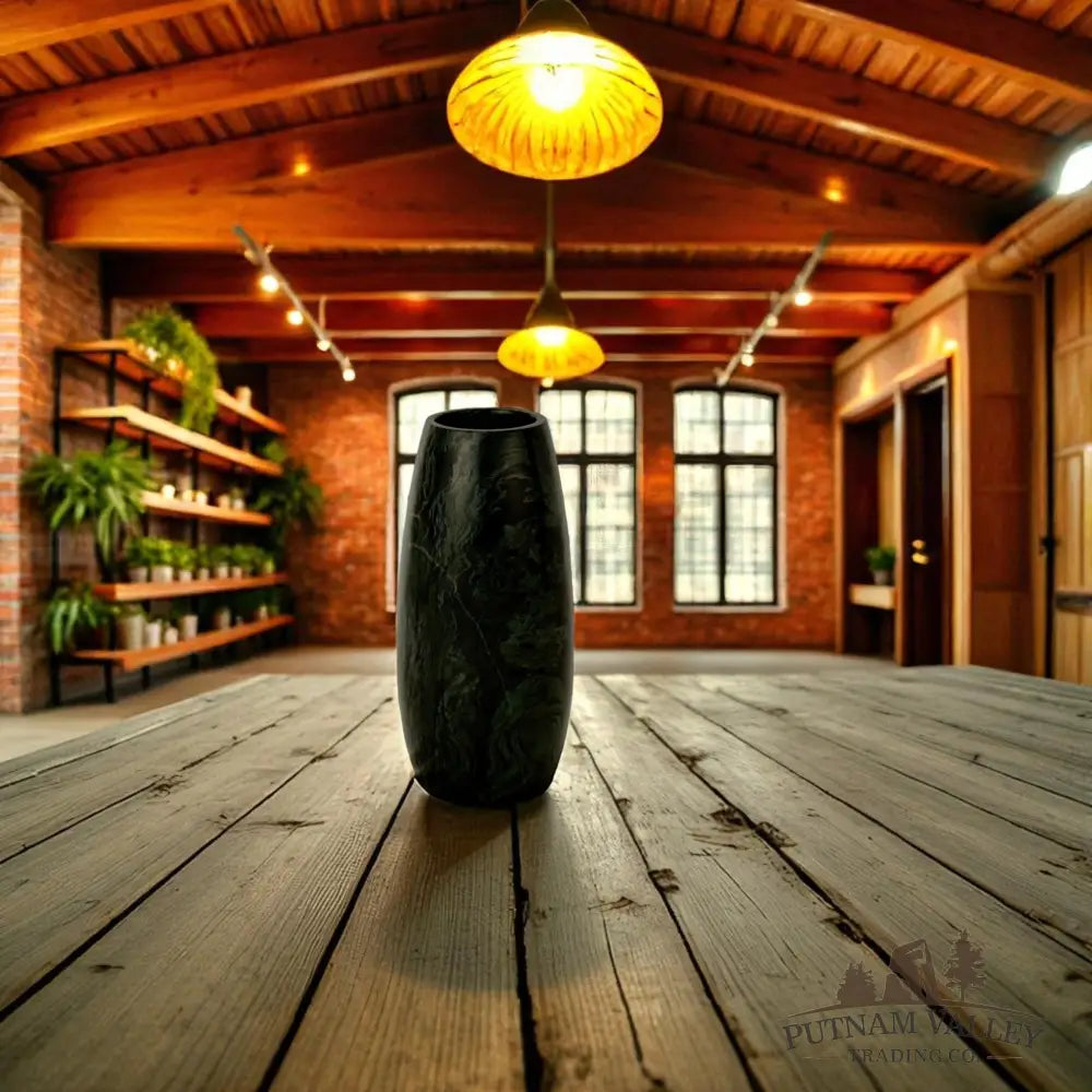 Chinese Painting Stone Torpedo Vase Vase