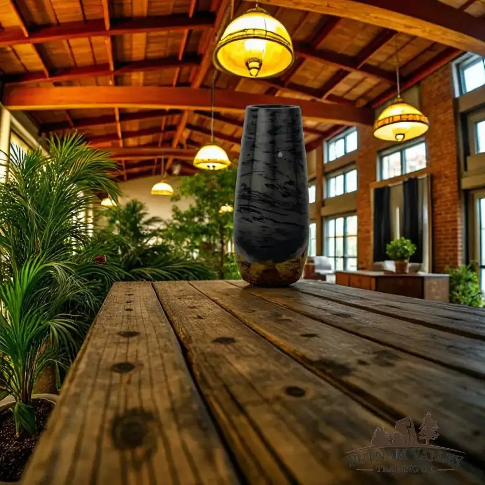 Chinese Painting Stone Torpedo Vase - Putnam Valley Trading Co.