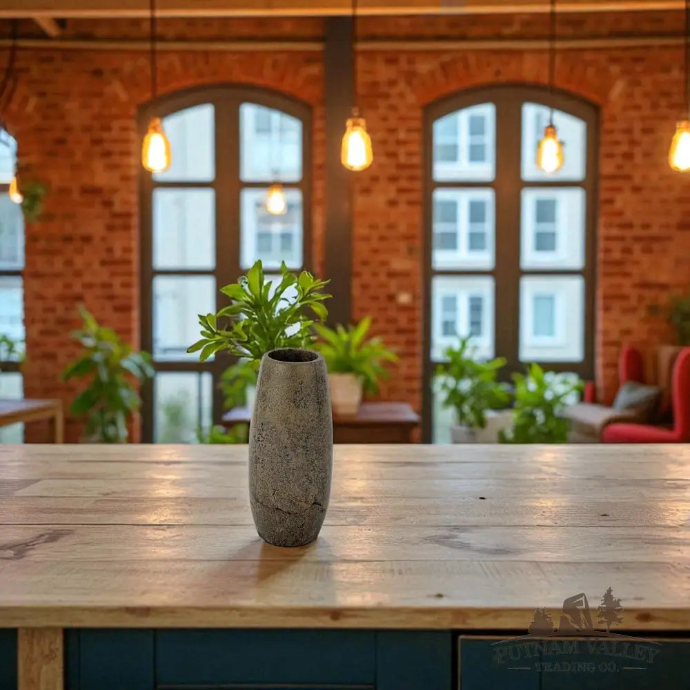 Chinese Painting Stone Torpedo Vase Vase