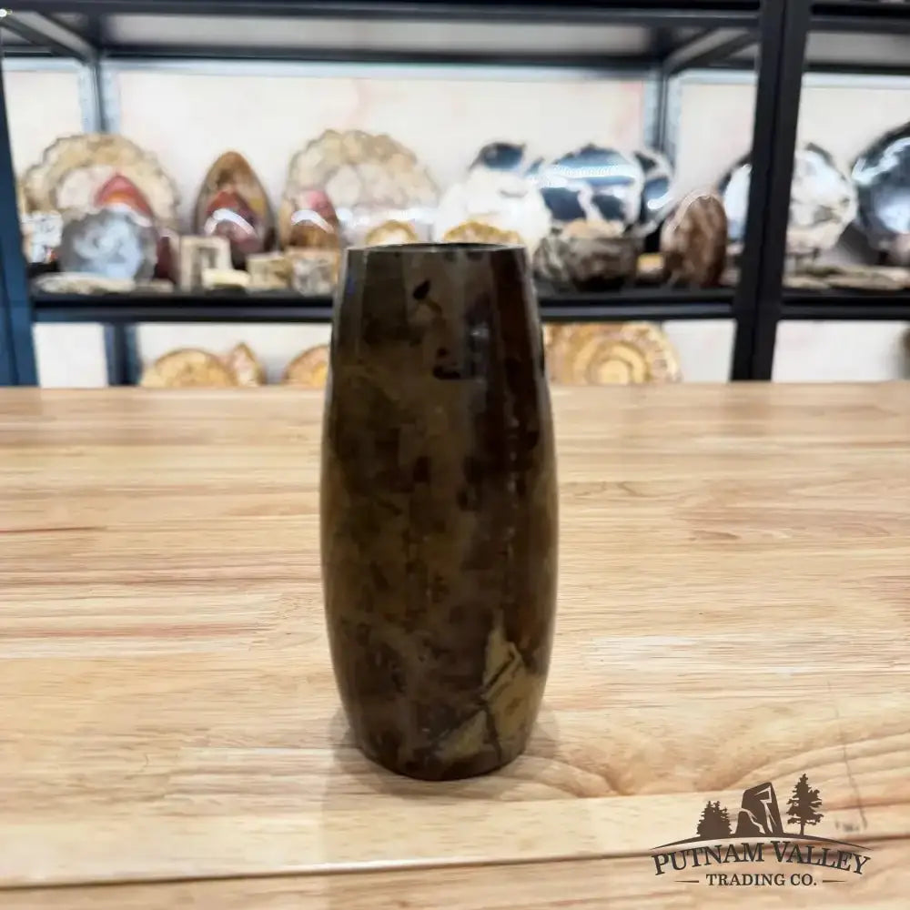 Chinese Painting Stone Torpedo Vase - Putnam Valley Trading Co.