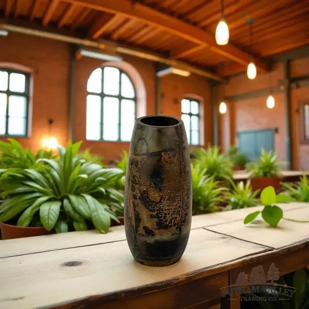 Chinese Painting Stone Torpedo Vase - Putnam Valley Trading Co.
