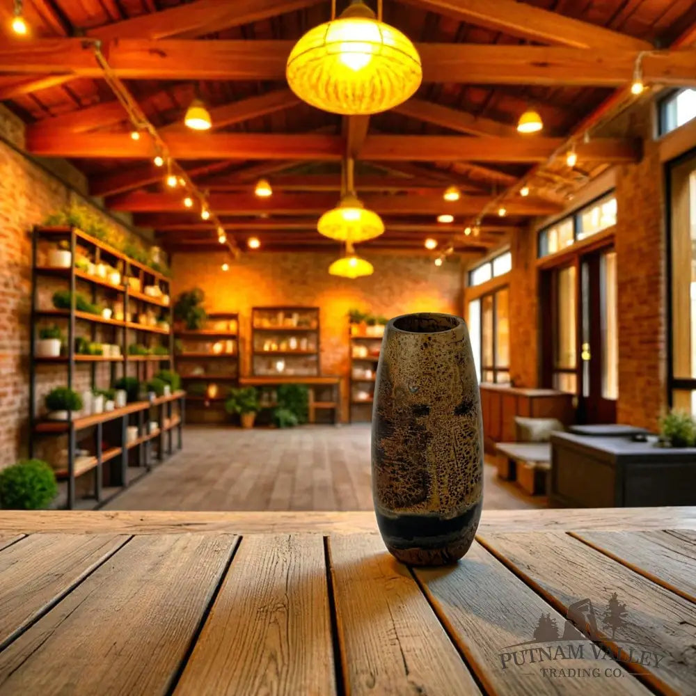 Chinese Painting Stone Torpedo Vase Vase